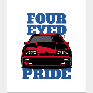 Foxbody 5.0 Ford Mustang Four Eyed Pride Posters and Art